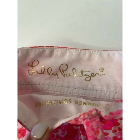 Lilly Pulitzer The Walsh Shorts Pink Swirl Size 0 - Picture 7 of 8